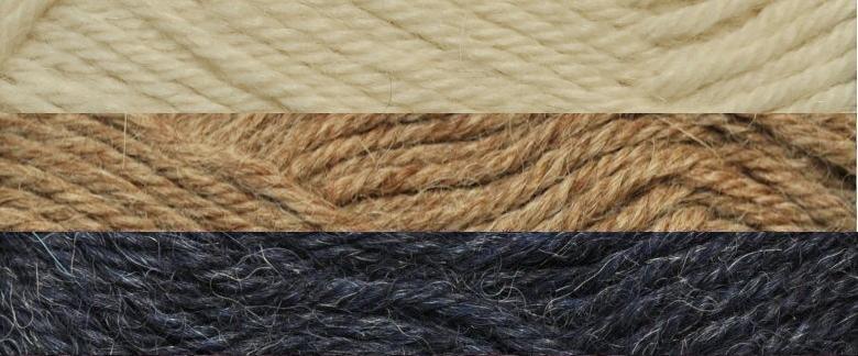 Hvit, beige, mørk blå